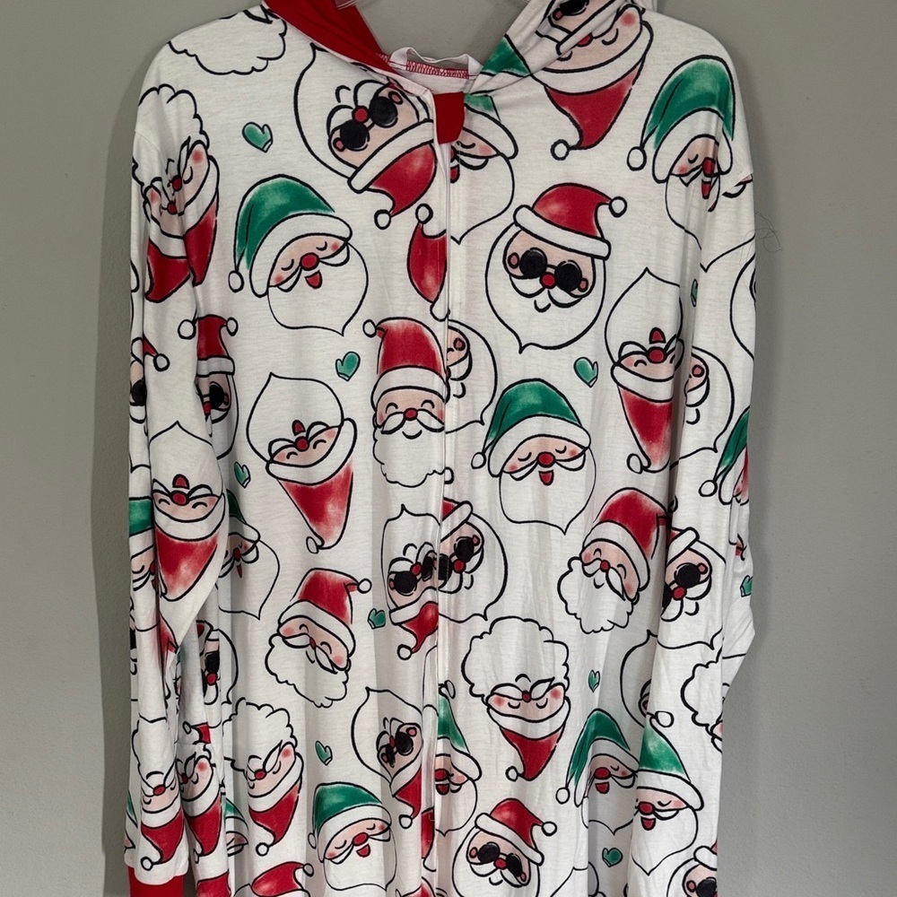 PatPat Festive Santa Men’s XL Pajama Set - Red, Green, White